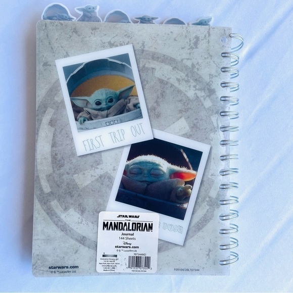 NWOT Star Wars The Mandalorian Baby Yoda - Spiral Journal Notebook w/ Bookmarks - Picture 16 of 16